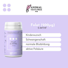 Lade das Bild in den Galerie-Viewer, Folsäure (Folat) (200 µg) CARI Nutrition