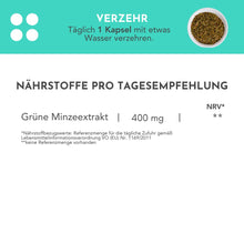 Lade das Bild in den Galerie-Viewer, Grüne Minze Kapseln CARI Nutrition