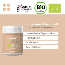 Lade das Bild in den Galerie-Viewer, MGC® Bio Schwarzkümmelöl Kapseln CARI Nutrition