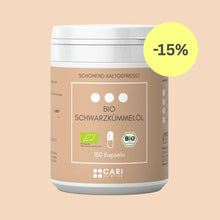Lade das Bild in den Galerie-Viewer, MGC® Bio Schwarzkümmelöl Kapseln CARI Nutrition 1er