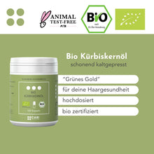 Lade das Bild in den Galerie-Viewer, MGC® Bio Kürbiskernöl Kapseln CARI Nutrition