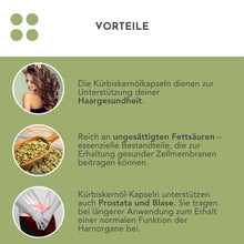 Lade das Bild in den Galerie-Viewer, MGC® Bio Kürbiskernöl Kapseln CARI Nutrition