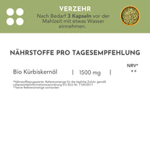 Lade das Bild in den Galerie-Viewer, MGC® Bio Kürbiskernöl Kapseln CARI Nutrition
