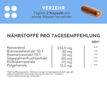 Lade das Bild in den Galerie-Viewer, RESVERATROL+ - Sägepalme und Kürbiskern CARI Nutrition