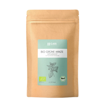 Lade das Bild in den Galerie-Viewer, BIO GRÜNE MINZE TEE - Pyramidenteebeutel CARI Nutrition 1er
