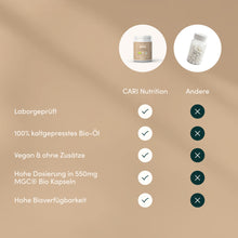 Lade das Bild in den Galerie-Viewer, MGC® Bio Schwarzkümmelöl Kapseln CARI Nutrition