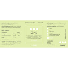 Lade das Bild in den Galerie-Viewer, Zinkbisglycinat (25 mg) + L-Histidin (25 mg) CARI Nutrition 
