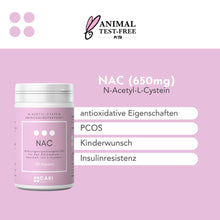 Lade das Bild in den Galerie-Viewer, N-Acetylcystein (NAC) 650 mg CARI Nutrition 
