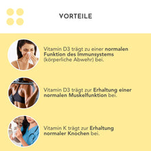 Lade das Bild in den Galerie-Viewer, SONNENVITAMIN D3 + K2 CARI Nutrition 
