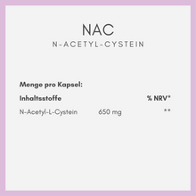Lade das Bild in den Galerie-Viewer, N-Acetylcystein (NAC) 650 mg CARI Nutrition 
