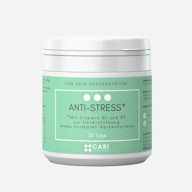 Anti-Stress Kapseln CARI Nutrition mit Vitamin B1, B3, Gingko, GABA, Schisandra chinensis, Reishi