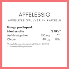 Lade das Bild in den Galerie-Viewer, Apfelessig Kapseln CARI Nutrition 

