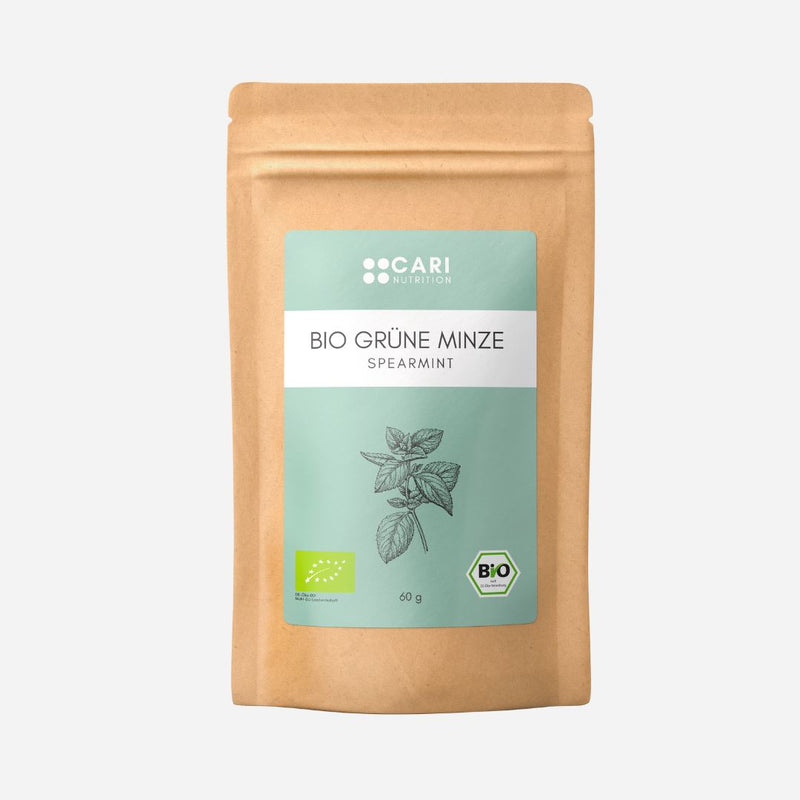 BIO GRÜNE MINZE TEE Tees & Aufgüsse CARI Nutrition 1er 