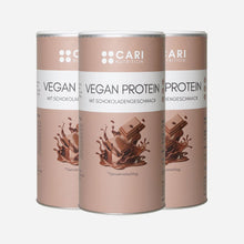 Lade das Bild in den Galerie-Viewer, VEGAN PROTEIN - Schokolade CARI Nutrition 3er 
