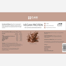 Lade das Bild in den Galerie-Viewer, VEGAN PROTEIN - Schokolade CARI Nutrition 

