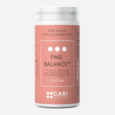 PMS Balance für deinen Zyklus und Stimmungsschwankungen CARI Nutrition mit B6 und Magnesium