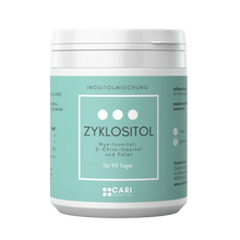 Lade das Bild in den Galerie-Viewer, ZYKLOSITOL - Myo- und D-Chiro-Inositol + aktive Folsäure CARI Nutrition 90 Tage Pulver 
