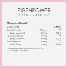 Lade das Bild in den Galerie-Viewer, EISENPOWER (Eisen + Vitamin C) CARI Nutrition 
