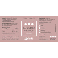Lade das Bild in den Galerie-Viewer, BLUTZUCKERBALANCE Nahrungsmittel, Getränke &amp; Tabak CARI Nutrition 
